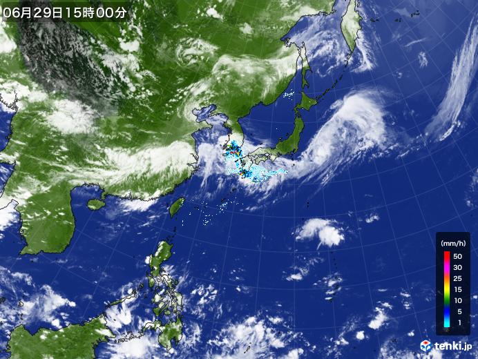 実況天気図(2024年06月29日)