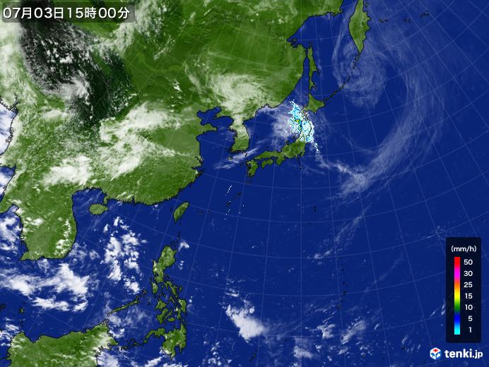 実況天気図(2024年07月03日)