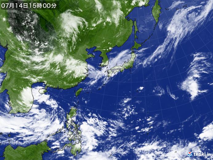 実況天気図(2024年07月14日)