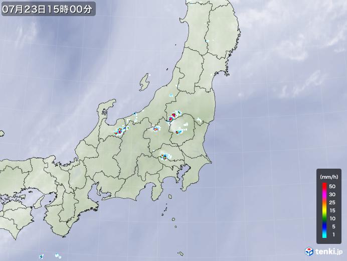 実況天気図(2024年07月23日)
