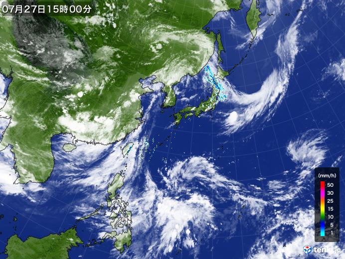 実況天気図(2024年07月27日)