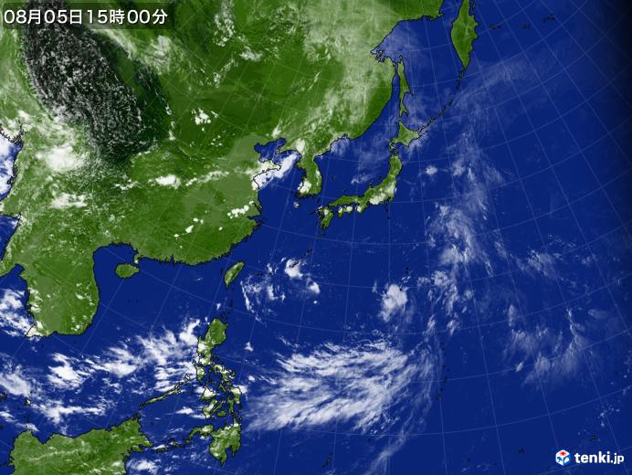 実況天気図(2024年08月05日)