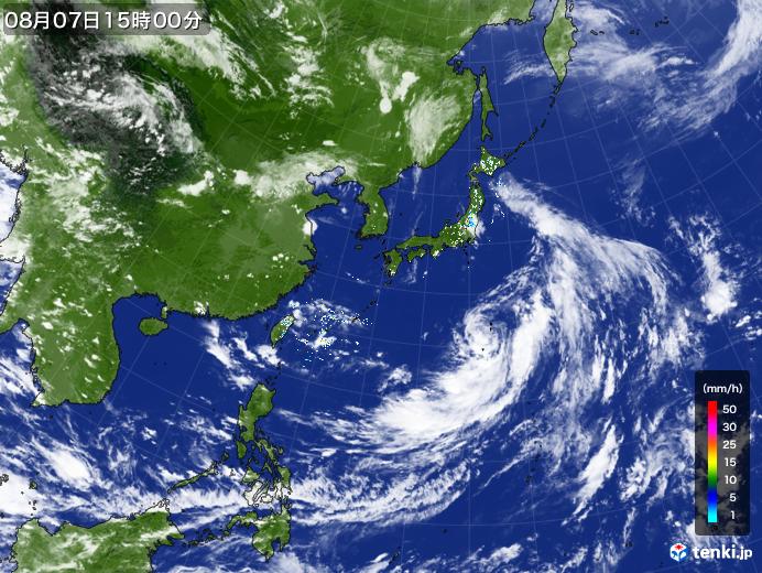 実況天気図(2024年08月07日)