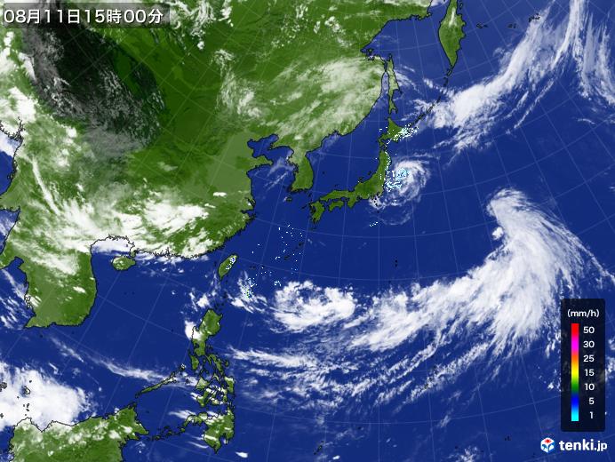 実況天気図(2024年08月11日)