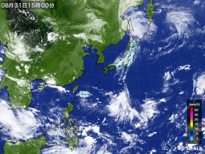 実況天気図(2024年08月31日)