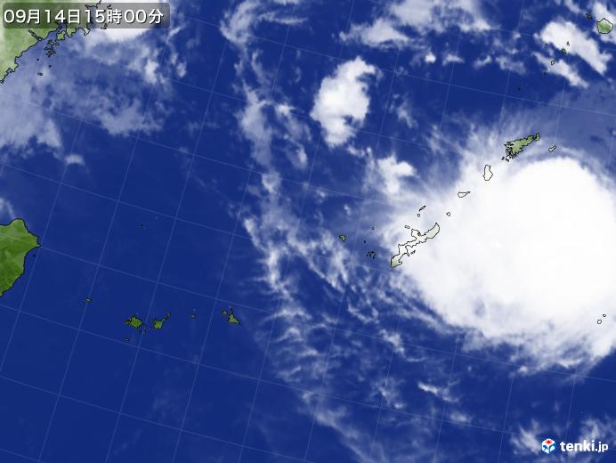 実況天気図(2024年09月14日)