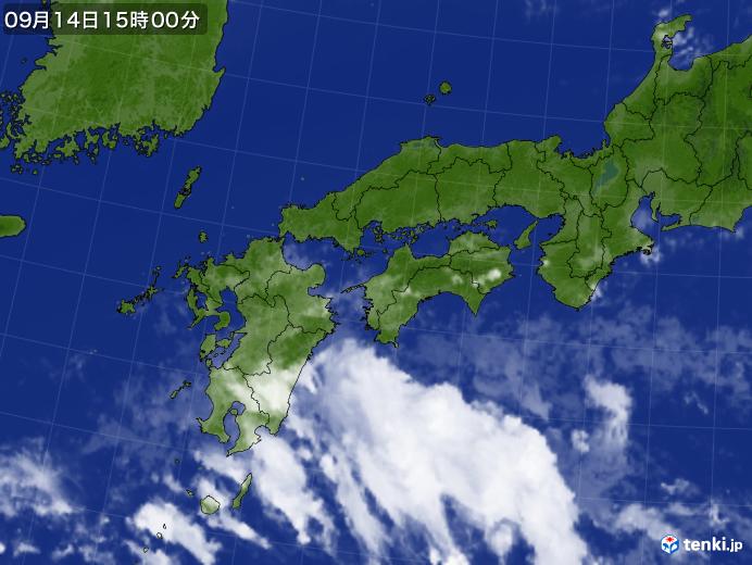 実況天気図(2024年09月14日)