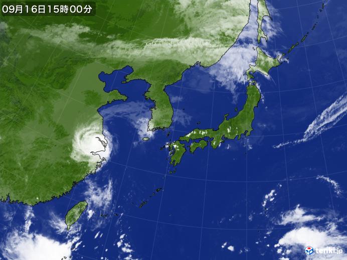 実況天気図(2024年09月16日)