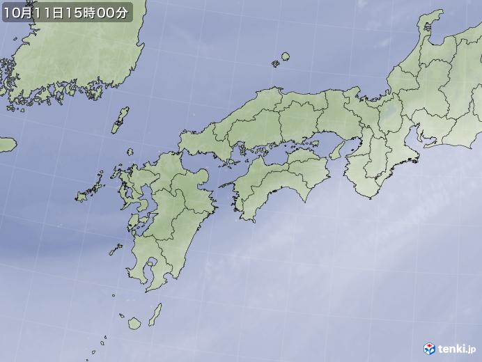 実況天気図(2024年10月11日)