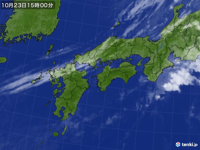 実況天気図(2024年10月23日)