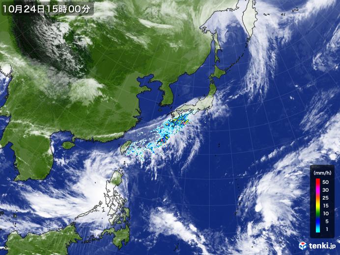 実況天気図(2024年10月24日)
