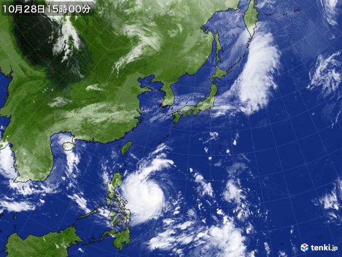 実況天気図(2024年10月28日)