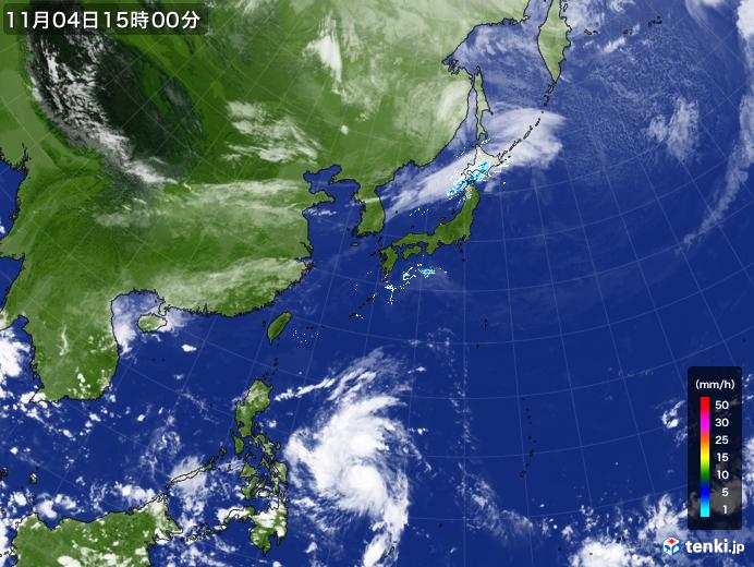 実況天気図(2024年11月04日)