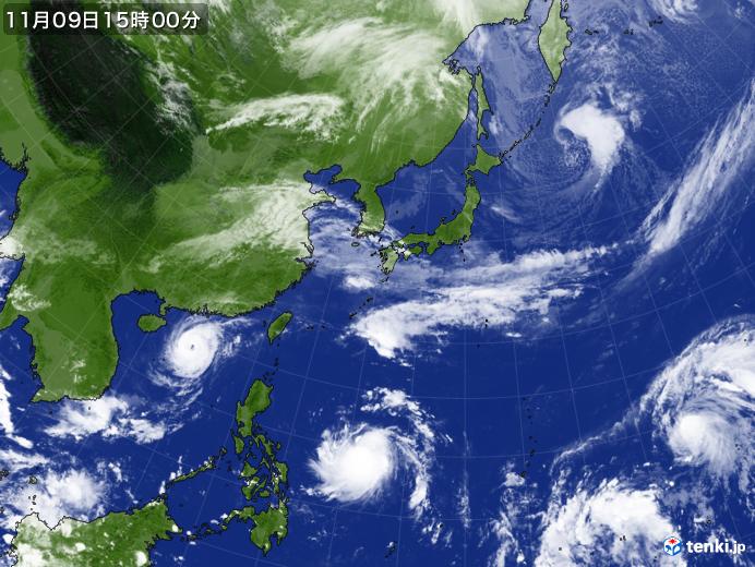 実況天気図(2024年11月09日)