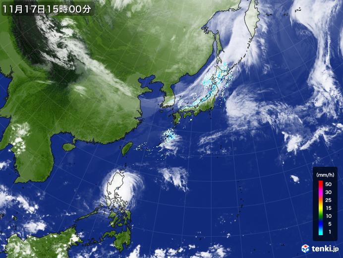 実況天気図(2024年11月17日)