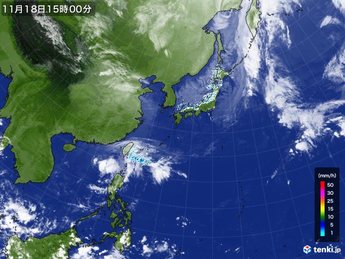 実況天気図(2024年11月18日)