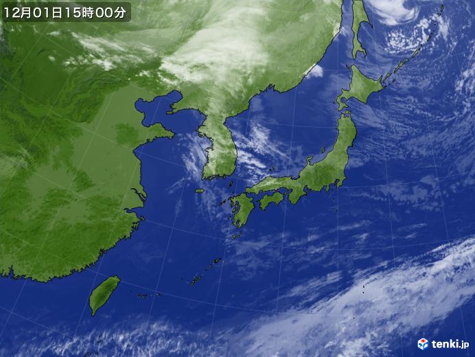 実況天気図(2024年12月01日)