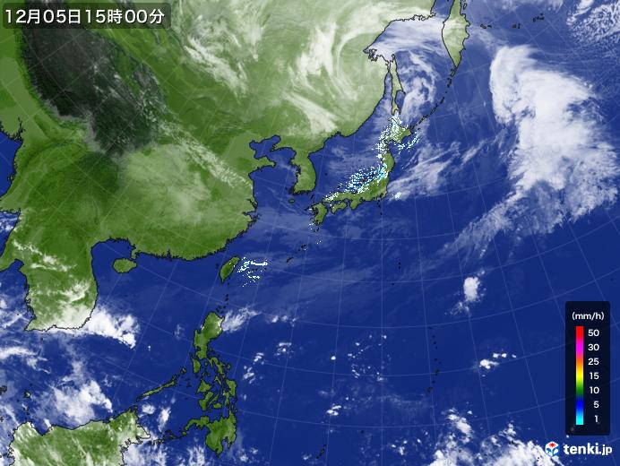 実況天気図(2024年12月05日)