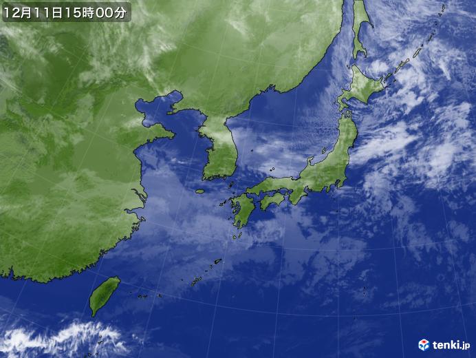 実況天気図(2024年12月11日)