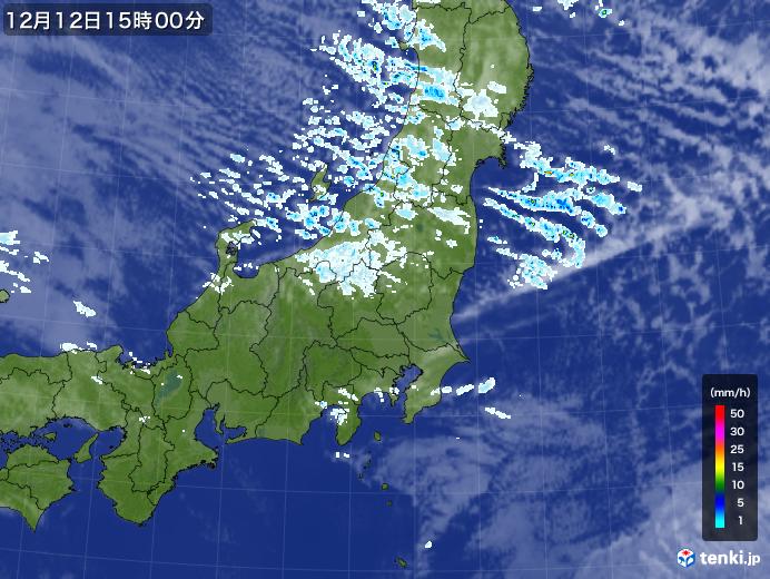 実況天気図(2024年12月12日)