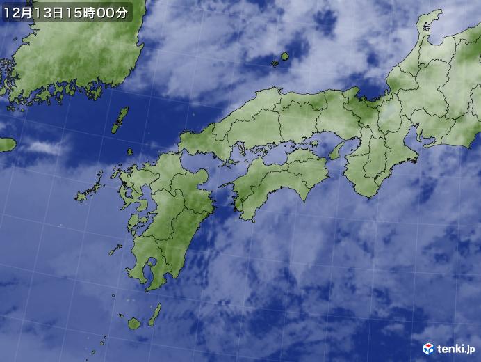 実況天気図(2024年12月13日)