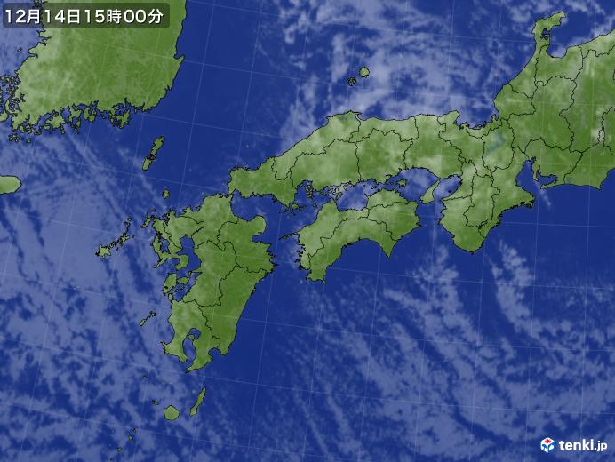 実況天気図(2024年12月14日)