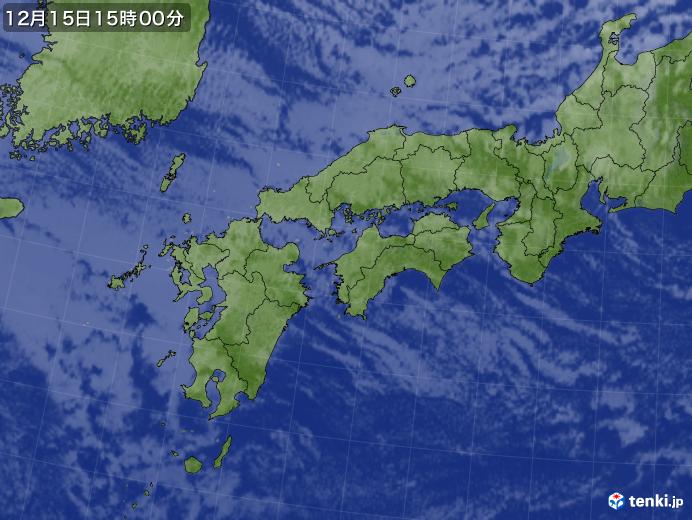 実況天気図(2024年12月15日)