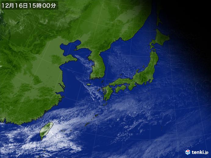 実況天気図(2024年12月16日)