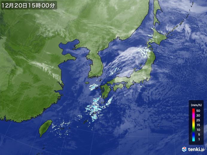 実況天気図(2024年12月20日)