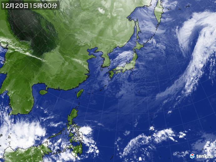 実況天気図(2024年12月20日)