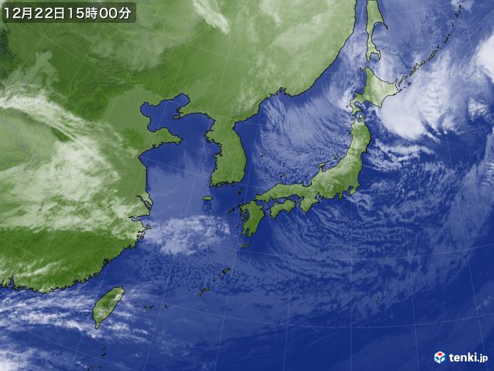実況天気図(2024年12月22日)