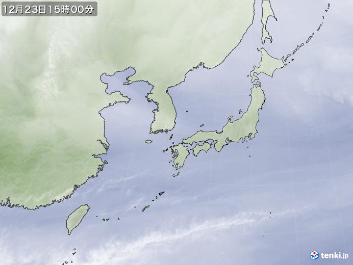 実況天気図(2024年12月23日)