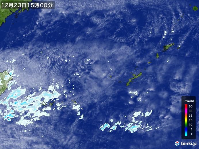 実況天気図(2024年12月23日)