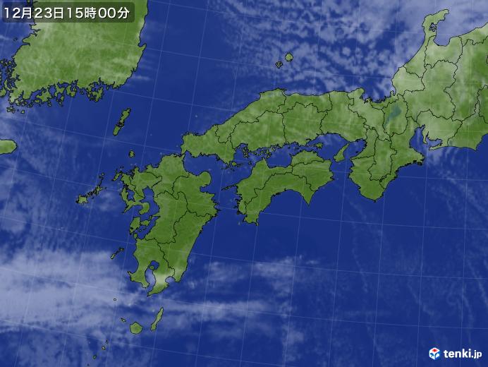 実況天気図(2024年12月23日)