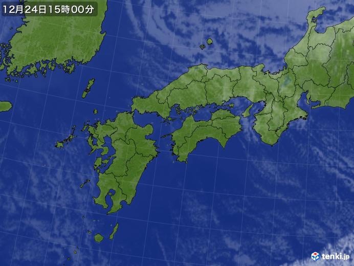 実況天気図(2024年12月24日)