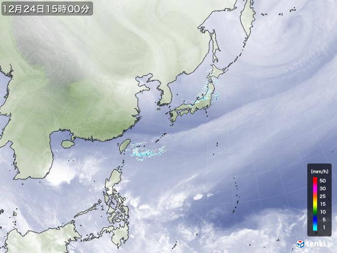 実況天気図(2024年12月24日)