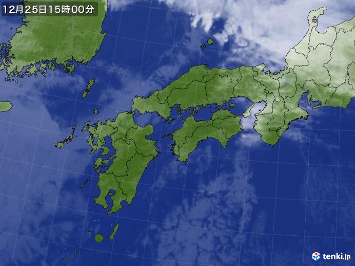 実況天気図(2024年12月25日)