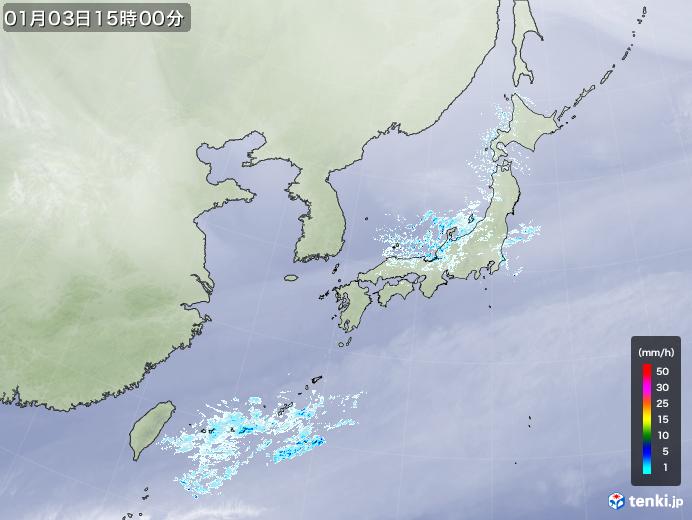 実況天気図(2025年01月03日)