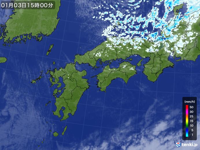 実況天気図(2025年01月03日)