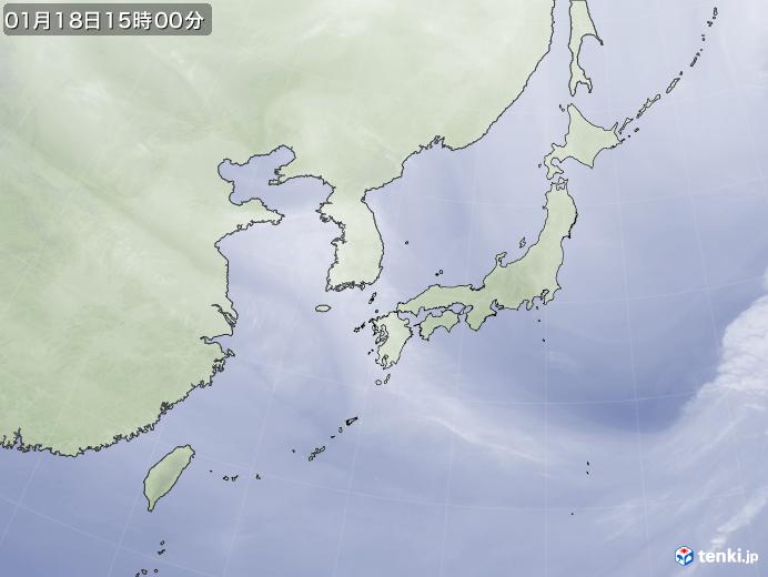 実況天気図(2025年01月18日)