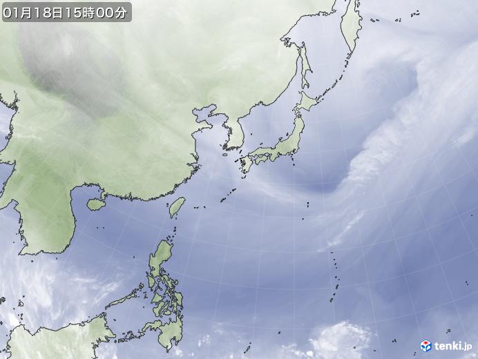 実況天気図(2025年01月18日)