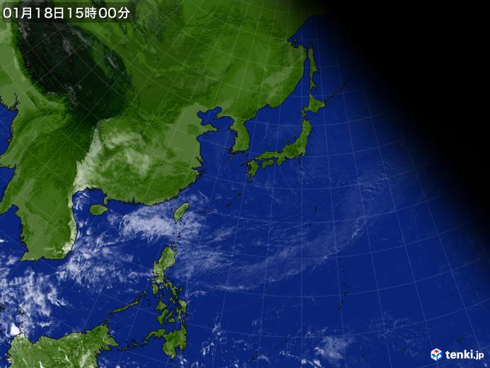 実況天気図(2025年01月18日)