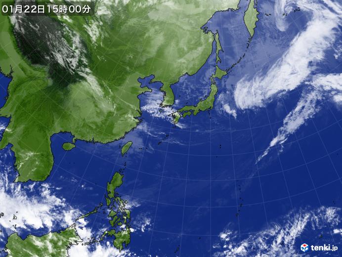 実況天気図(2025年01月22日)