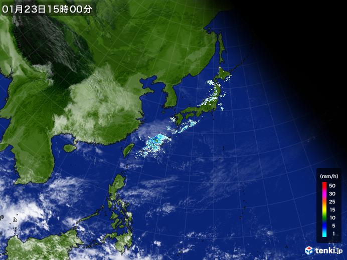 実況天気図(2025年01月23日)