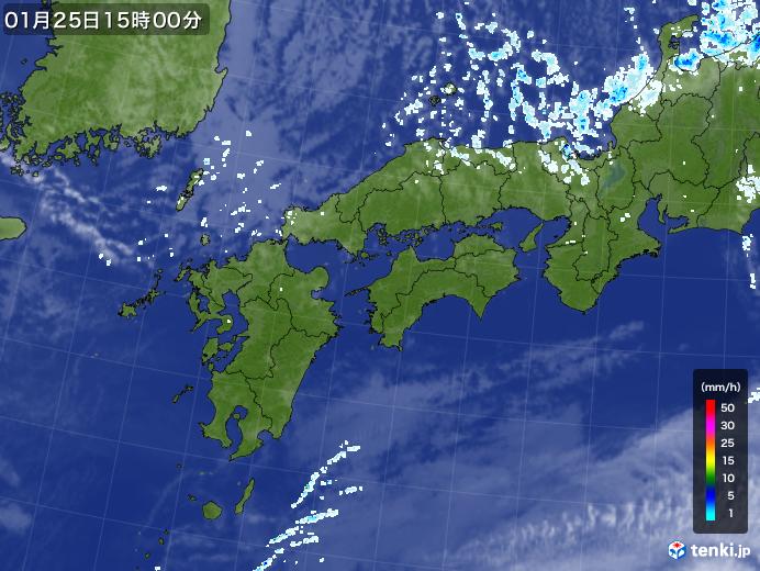 実況天気図(2025年01月25日)