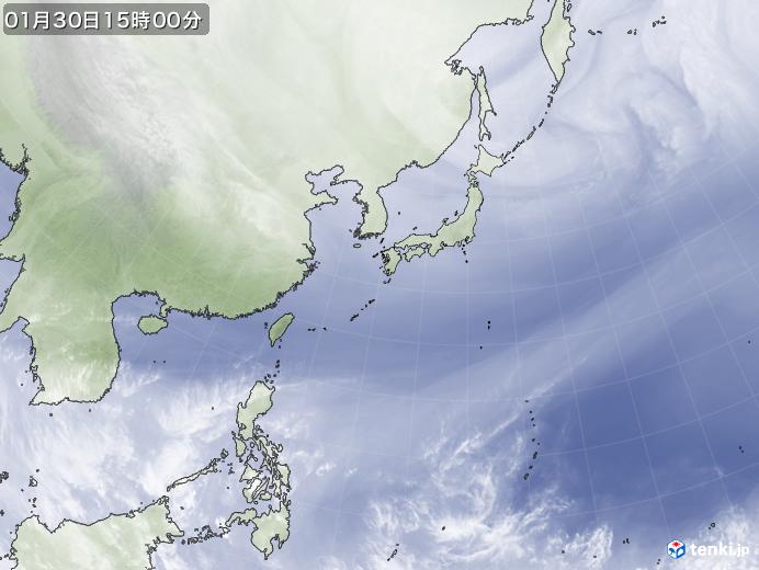 実況天気図(2025年01月30日)