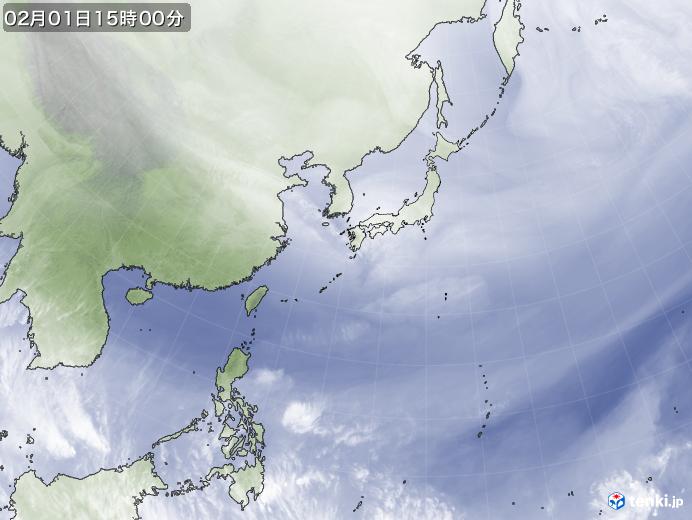 実況天気図(2025年02月01日)