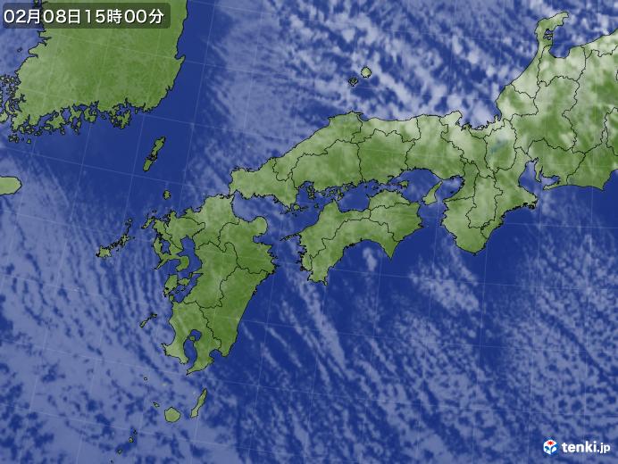 実況天気図(2025年02月08日)