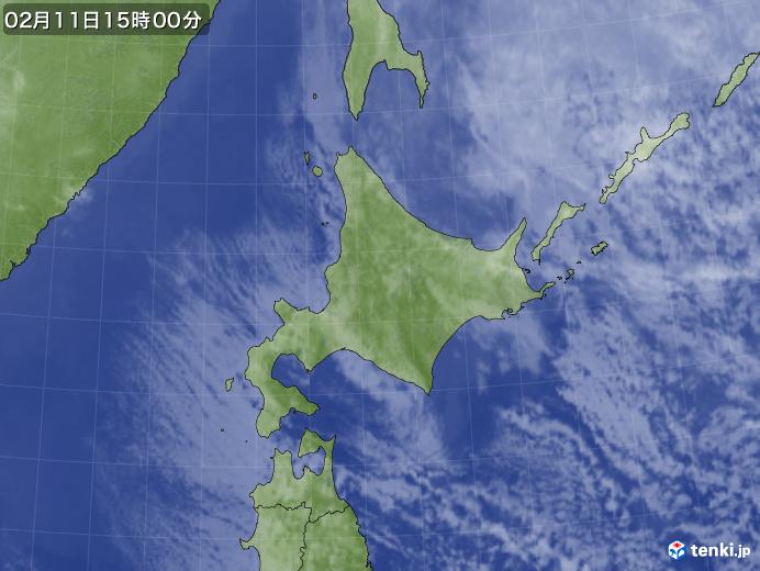 実況天気図(2025年02月11日)