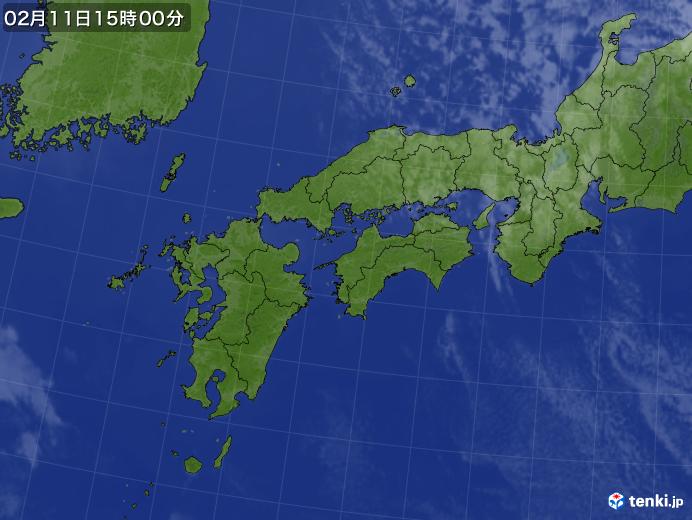 実況天気図(2025年02月11日)